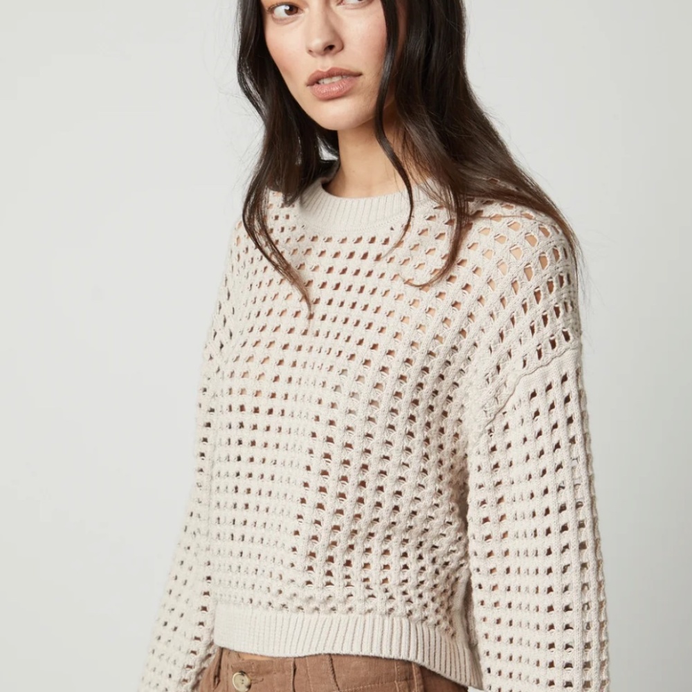 Velvet by Graham & Spencer Sammie Sweater in Dune size M